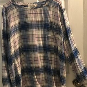 ⛄️ 4 for $20 Ann Taylor Loft purple/blue plaid top